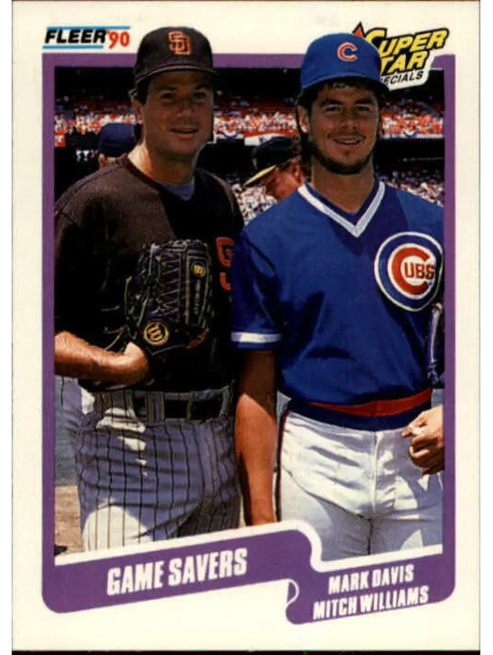 1990 Mark Davis / Mitch Williams Fleer Baseball Card #631